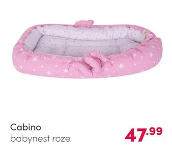 Aanbiedingen Cabino babynest roze - Cabino - Geldig van 14/02/2021 tot 20/02/2021 bij Baby & Tiener Megastore