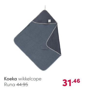 Aanbiedingen Koeka wikkelcape runa - Koeka - Geldig van 14/02/2021 tot 20/02/2021 bij Baby & Tiener Megastore