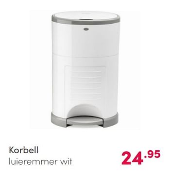 Aanbiedingen Korbell luieremmer wit - Korbell - Geldig van 14/02/2021 tot 20/02/2021 bij Baby & Tiener Megastore
