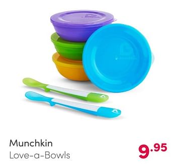 Aanbiedingen Munchkin love-a-bowls - Munchkin - Geldig van 14/02/2021 tot 20/02/2021 bij Baby & Tiener Megastore