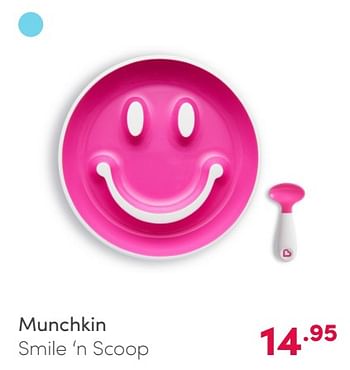 Aanbiedingen Munchkin smile `n scoop - Munchkin - Geldig van 14/02/2021 tot 20/02/2021 bij Baby & Tiener Megastore