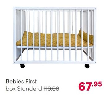 Aanbiedingen Bebies first box standerd - bebiesfirst - Geldig van 14/02/2021 tot 20/02/2021 bij Baby & Tiener Megastore