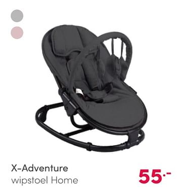 Aanbiedingen X-adventure wipstoel home - Xadventure - Geldig van 14/02/2021 tot 20/02/2021 bij Baby & Tiener Megastore