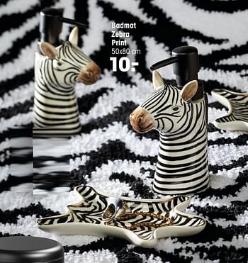 Aanbiedingen Badmat zebra print - Huismerk - Kwantum - Geldig van 15/02/2021 tot 28/02/2021 bij Kwantum