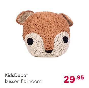 Aanbiedingen Kidsdepot kussen eekhoorn - KidsDepot  - Geldig van 14/02/2021 tot 20/02/2021 bij Baby & Tiener Megastore