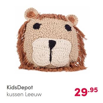 Aanbiedingen Kidsdepot kussen leeuw - KidsDepot  - Geldig van 14/02/2021 tot 20/02/2021 bij Baby & Tiener Megastore
