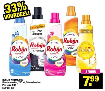 Aanbiedingen Robijn wasmiddel - Robijn - Geldig van 15/02/2021 tot 28/02/2021 bij Big Bazar