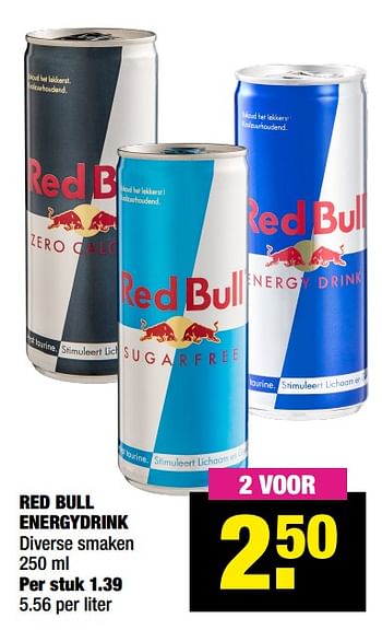 Aanbiedingen Red bull energydrink - Red Bull - Geldig van 15/02/2021 tot 28/02/2021 bij Big Bazar