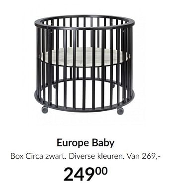 Aanbiedingen Europe baby box circa zwart - Europe baby - Geldig van 16/02/2021 tot 15/03/2021 bij Babypark