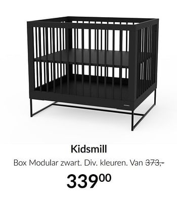 Aanbiedingen Kidsmill box modular zwart - Kidsmill - Geldig van 16/02/2021 tot 15/03/2021 bij Babypark
