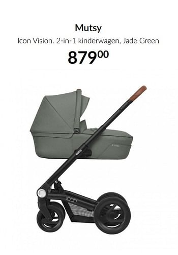 Aanbiedingen Mutsy icon vision 2-in-1 kinderwagen, jade green - Mutsy - Geldig van 16/02/2021 tot 15/03/2021 bij Babypark
