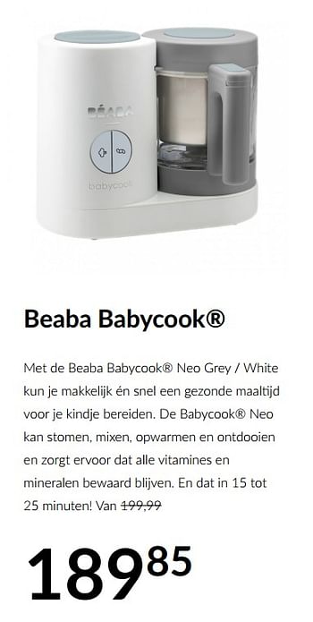 Aanbiedingen Beaba babycook - Beaba - Geldig van 16/02/2021 tot 15/03/2021 bij Babypark