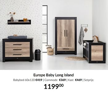Aanbiedingen Europe baby long island - Europe baby - Geldig van 16/02/2021 tot 15/03/2021 bij Babypark