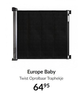 Aanbiedingen Europe baby twist oprolbaar traphekje - Europe baby - Geldig van 16/02/2021 tot 15/03/2021 bij Babypark
