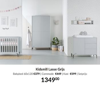 Aanbiedingen Kidsmill lasse grijs - Kidsmill - Geldig van 16/02/2021 tot 15/03/2021 bij Babypark