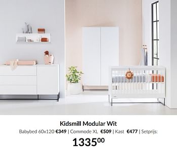 Aanbiedingen Kidsmill modular wit - Kidsmill - Geldig van 16/02/2021 tot 15/03/2021 bij Babypark