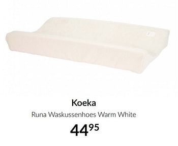 Aanbiedingen Koeka runa waskussenhoes warm white - Koeka - Geldig van 16/02/2021 tot 15/03/2021 bij Babypark
