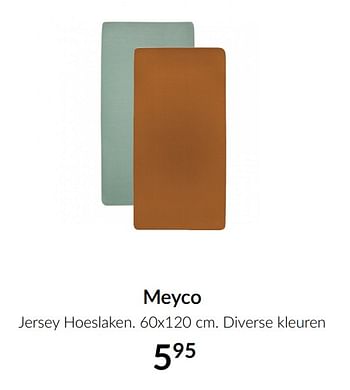 Aanbiedingen Meyco jersey hoeslaken - Meyco - Geldig van 16/02/2021 tot 15/03/2021 bij Babypark