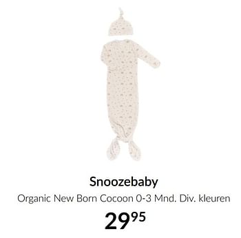 Aanbiedingen Snoozebaby organic new born cocoon 0-3 mnd - Snoozebaby - Geldig van 16/02/2021 tot 15/03/2021 bij Babypark