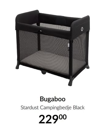 Aanbiedingen Bugaboo stardust campingbedje black - Bugaboo - Geldig van 16/02/2021 tot 15/03/2021 bij Babypark