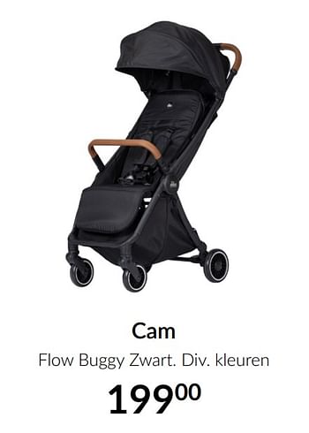 Aanbiedingen Cam flow buggy zwart - Cam - Geldig van 16/02/2021 tot 15/03/2021 bij Babypark