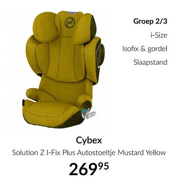 Aanbiedingen Cybex solution z i-fix plus autostoeltje mustard yellow - Cybex - Geldig van 16/02/2021 tot 15/03/2021 bij Babypark