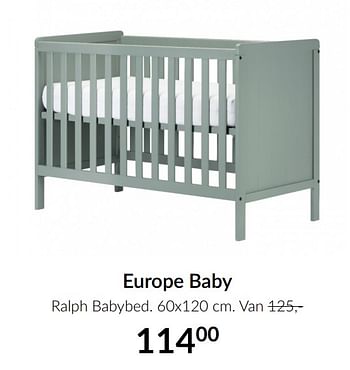 Aanbiedingen Europe baby ralph babybed - Europe baby - Geldig van 16/02/2021 tot 15/03/2021 bij Babypark