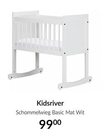 gek geworden Tegen de wil zwaar Kidsriver Kidsriver schommelwieg basic mat wit - Promotie bij Babypark