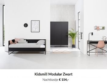 Aanbiedingen Kidsmill modular zwart nachtkastje - Kidsmill - Geldig van 16/02/2021 tot 15/03/2021 bij Babypark