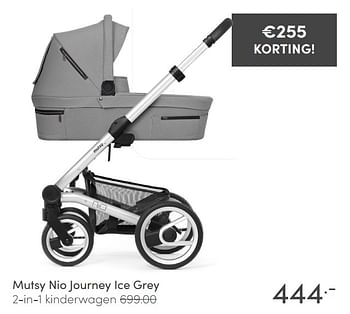 Aanbiedingen Mutsy nio journey ice grey 2-in-1 kinderwagen - Mutsy - Geldig van 21/02/2021 tot 27/02/2021 bij Baby & Tiener Megastore