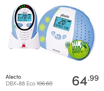 Aanbiedingen Alecto dbx-88 eco - Alecto - Geldig van 21/02/2021 tot 27/02/2021 bij Baby & Tiener Megastore