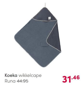 Aanbiedingen Koeka wikkelcape runa - Koeka - Geldig van 21/02/2021 tot 27/02/2021 bij Baby & Tiener Megastore