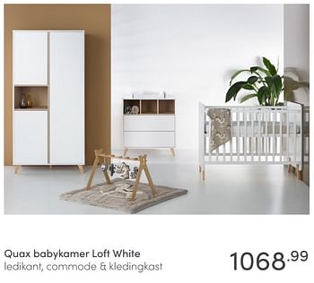 Aanbiedingen Quax babykamer loft white - Quax - Geldig van 21/02/2021 tot 27/02/2021 bij Baby & Tiener Megastore