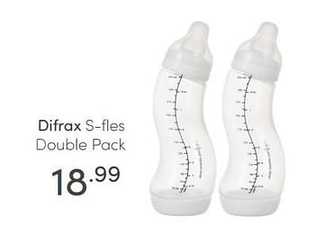 Aanbiedingen Difrax s-fles double pack - Difrax - Geldig van 21/02/2021 tot 27/02/2021 bij Baby & Tiener Megastore