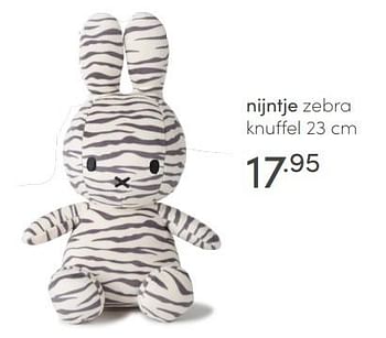 Aanbiedingen Nijntje zebra knuffel - Nijntje - Geldig van 21/02/2021 tot 27/02/2021 bij Baby & Tiener Megastore