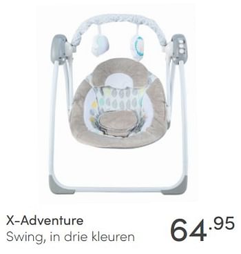 Aanbiedingen X-adventure swing, in drie kleuren - Xadventure - Geldig van 21/02/2021 tot 27/02/2021 bij Baby & Tiener Megastore