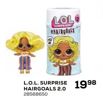 Aanbiedingen L.o.l. surprise hairgoals 2.0 - LOL Surprise - Geldig van 23/02/2021 tot 23/03/2021 bij Supra Bazar
