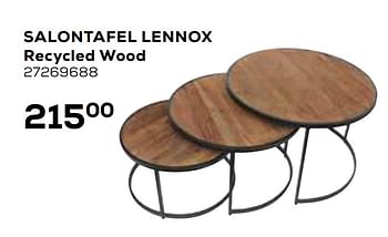 Aanbiedingen Salontafel lennox recycled wood - Huismerk - Supra Bazar - Geldig van 23/02/2021 tot 23/03/2021 bij Supra Bazar