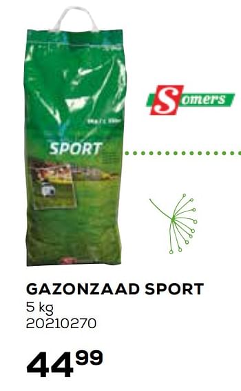 Aanbiedingen Gazonzaad sport - Somers - Geldig van 23/02/2021 tot 23/03/2021 bij Supra Bazar