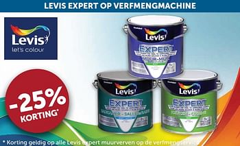 Aanbiedingen Levis expert op verfmengmachine -25% korting - Levis - Geldig van 02/03/2021 tot 29/03/2021 bij Zelfbouwmarkt