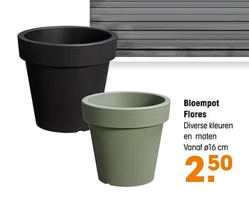 Aanbiedingen Bloempot flores - Huismerk - Kwantum - Geldig van 01/03/2021 tot 14/03/2021 bij Kwantum