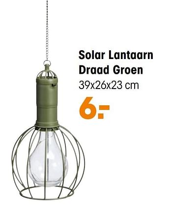 Aanbiedingen Solar lantaarn draad groen - Huismerk - Kwantum - Geldig van 01/03/2021 tot 14/03/2021 bij Kwantum