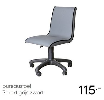 Aanbiedingen Bureaustoel smart grijs zwart - Huismerk - Baby &amp; Tiener Megastore - Geldig van 28/02/2021 tot 20/03/2021 bij Baby & Tiener Megastore