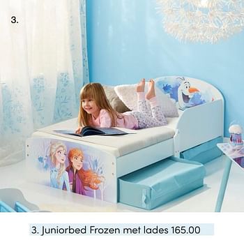 Aanbiedingen Juniorbed frozen met lades - Disney  Frozen - Geldig van 28/02/2021 tot 20/03/2021 bij Baby & Tiener Megastore