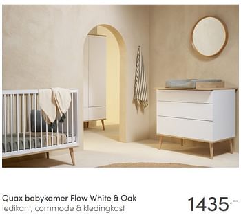 Aanbiedingen Quax babykamer flow white + oak - Quax - Geldig van 28/02/2021 tot 06/03/2021 bij Baby & Tiener Megastore