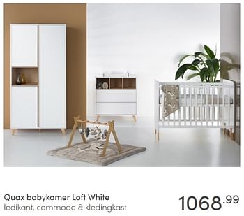 Aanbiedingen Quax babykamer loft white - Quax - Geldig van 28/02/2021 tot 06/03/2021 bij Baby & Tiener Megastore