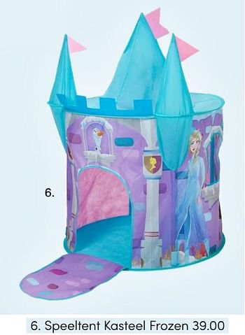 Aanbiedingen Speeltent kasteel frozen - Disney  Frozen - Geldig van 28/02/2021 tot 20/03/2021 bij Baby & Tiener Megastore