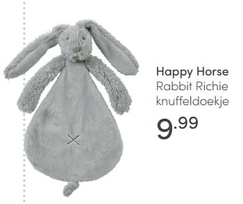 Aanbiedingen Happy horse rabbit richie knuffeldoekje - Happy Horse - Geldig van 28/02/2021 tot 06/03/2021 bij Baby & Tiener Megastore