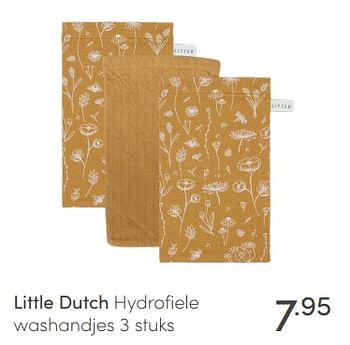 Aanbiedingen Little dutch hydrofiele washandjes - Little Dutch - Geldig van 28/02/2021 tot 06/03/2021 bij Baby & Tiener Megastore