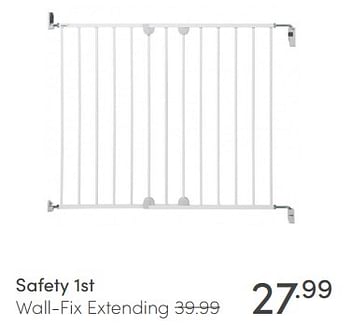 Aanbiedingen Safety 1st wall-fix extending - Safety 1st - Geldig van 28/02/2021 tot 06/03/2021 bij Baby & Tiener Megastore